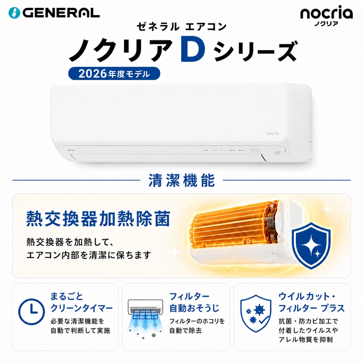 【本体のみ】富士通ゼネラル ノクリア AS-D636T2W 20畳用 ルームエアコン Dシリーズ 単相200V ホワイト