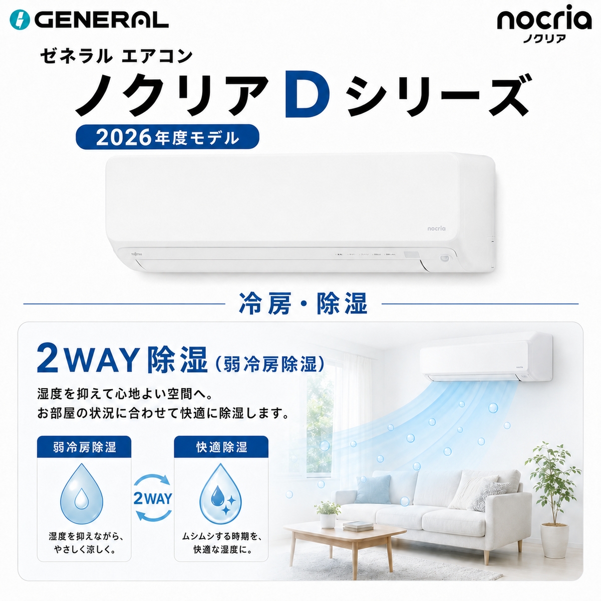 【本体のみ】富士通ゼネラル ノクリア AS-D636T2W 20畳用 ルームエアコン Dシリーズ 単相200V ホワイト