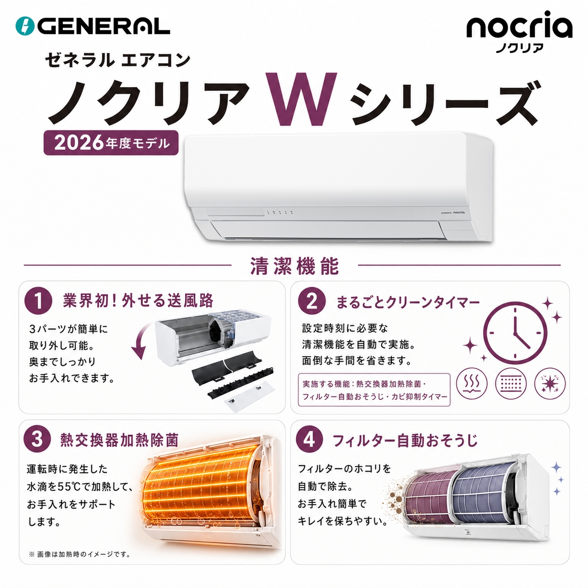 【本体のみ】富士通ゼネラル ノクリア AS-W366T-W 12畳用 ルームエアコン Wシリーズ ホワイト