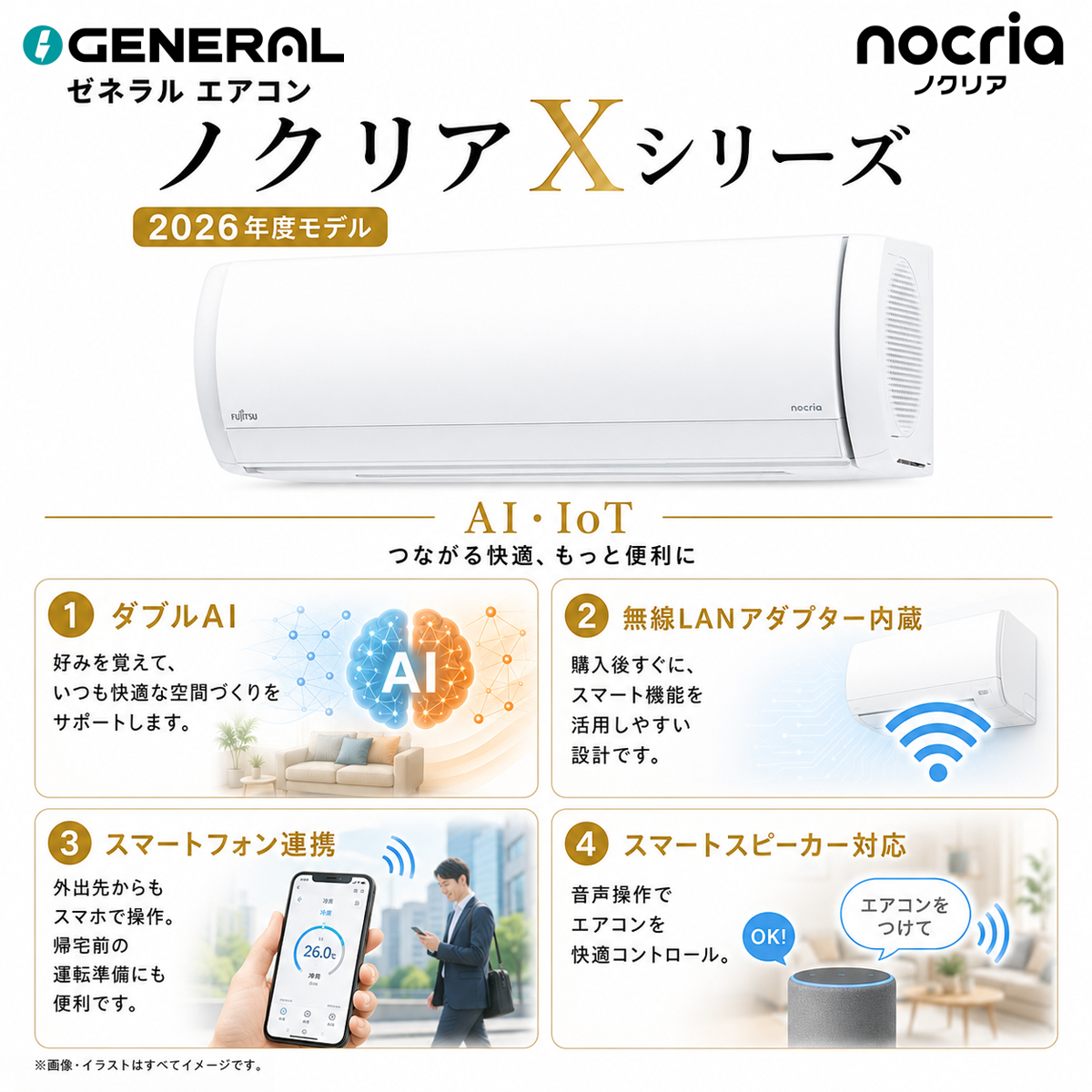【本体のみ】富士通ゼネラル ノクリア AS-X406T2W 14畳用 ルームエアコン Xシリーズ 単相200V ホワイト