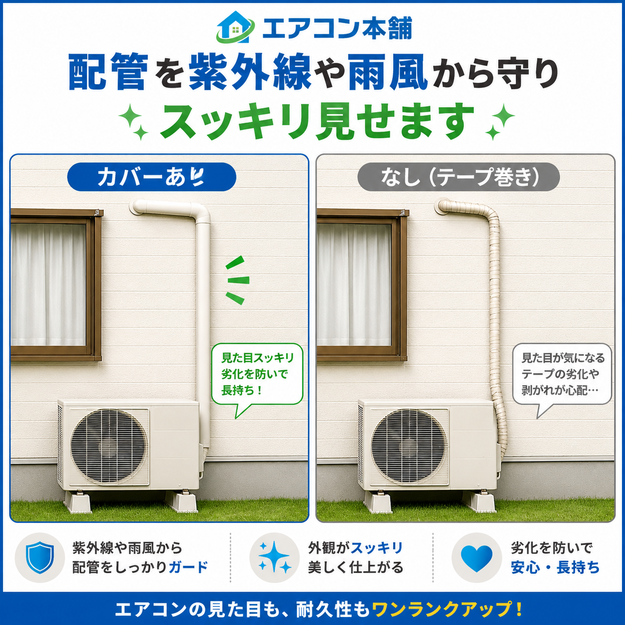 室外機の配管カバー